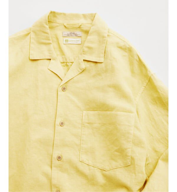 JOURNAL STANDARD relume「European Flax / ヨーロピアンフラックス 製品染め オープンカラーシャツ」|シャツ・ブラウス|