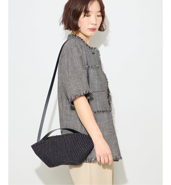 journal standard L'essage「TWEEDY MESH ショートスリーブジャケット」|ノーカラージャケット|