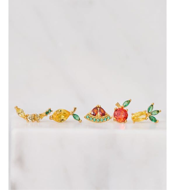 journal standard L'essage「《WEB限定予約》Girlscrew/ガールズクルー Tropical Fruit ピアス (5ピース1セット)」|ピアス|ゴールド