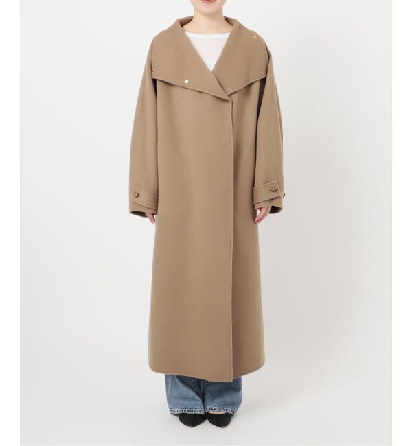Spick and Span「《WEB限定 / 追加2》ビーバーニュアンスカラーオーバーコート」|ノーカラーコート|