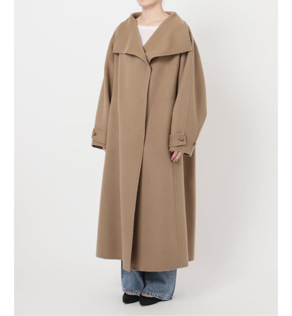 Spick and Span「《WEB限定 / 追加2》ビーバーニュアンスカラーオーバーコート」|ノーカラーコート|