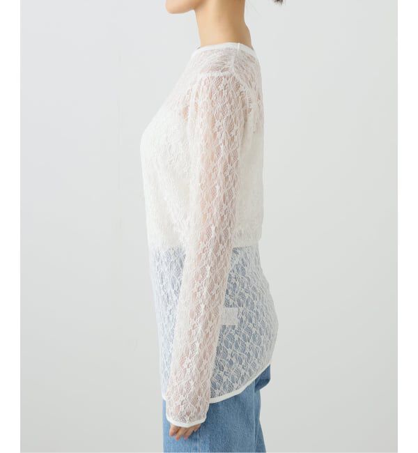 FRAMeWORK「≪追加≫IRONING/アイロニング flower lace ロングスリーブ 3」|Tシャツ・カットソー|