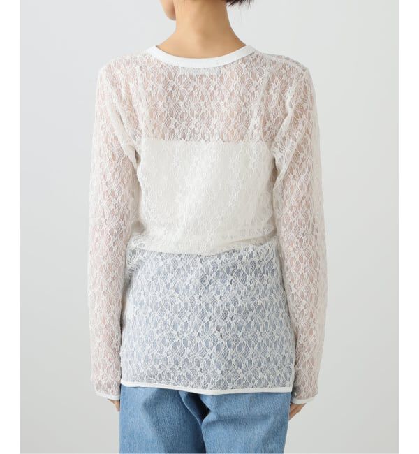 FRAMeWORK「≪追加≫IRONING/アイロニング flower lace ロングスリーブ 3」|Tシャツ・カットソー|