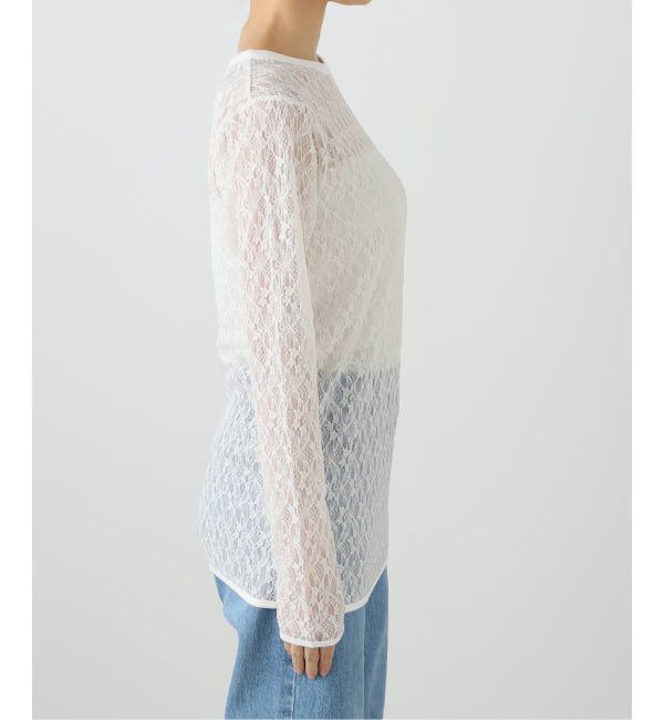 FRAMeWORK「≪追加≫IRONING/アイロニング flower lace ロングスリーブ 3」|Tシャツ・カットソー|