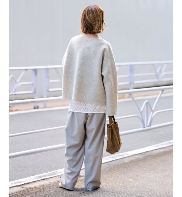 FRAMeWORK「≪追加≫IRONING/アイロニング flower lace ロングスリーブ 3」|Tシャツ・カットソー|