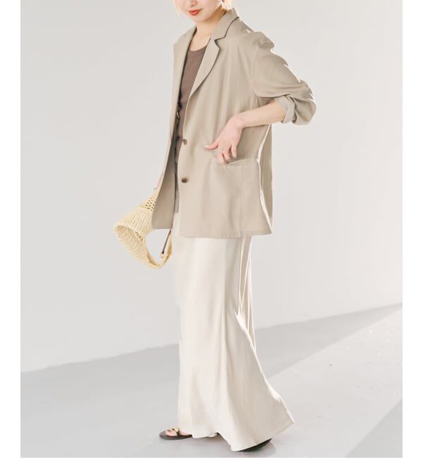 Spick and Span「《セットアップ可》ハイブリッドリネンジャケット」|テーラードジャケット|