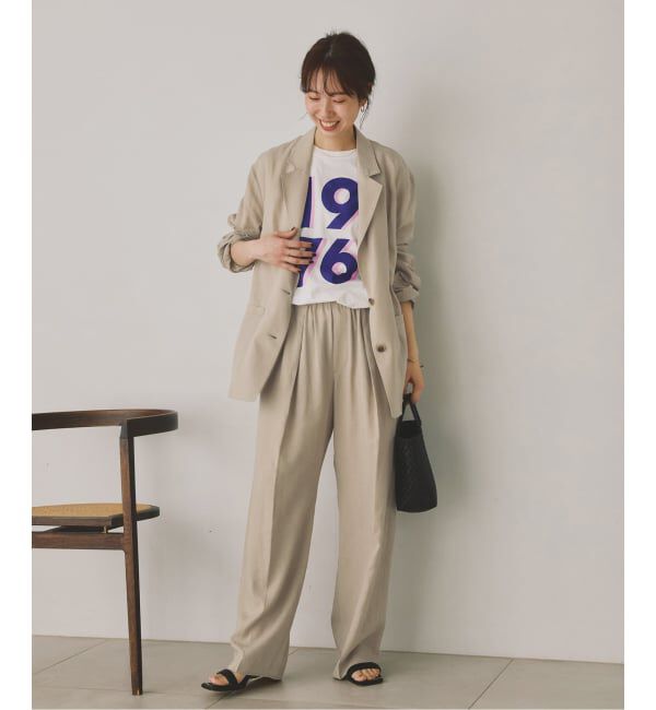 Spick and Span「《セットアップ可》ハイブリッドリネンジャケット」|テーラードジャケット|