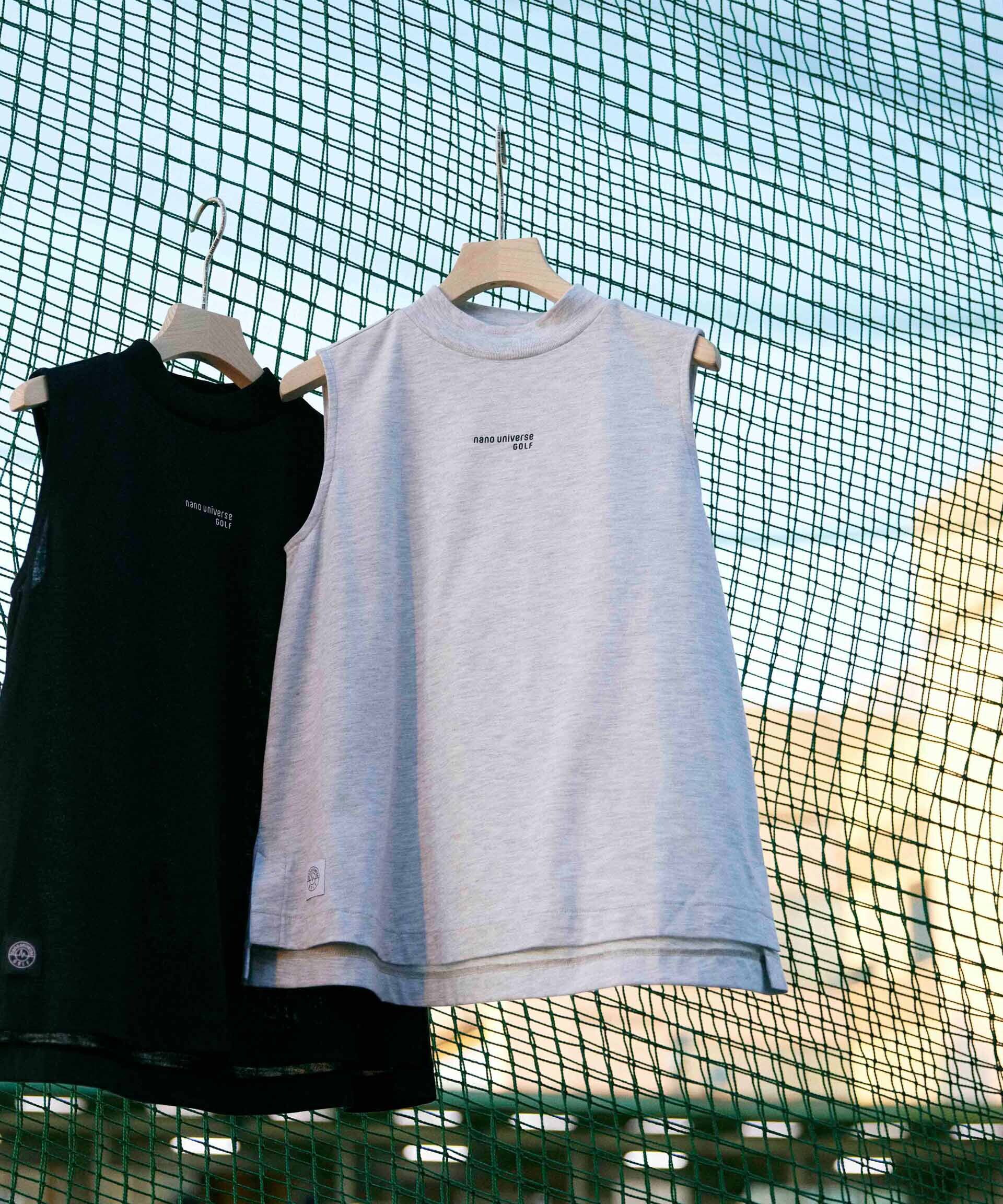 nano･universe「nano universe GOLF/ノースリーブモックネック」|Tシャツ・カットソー|グレー