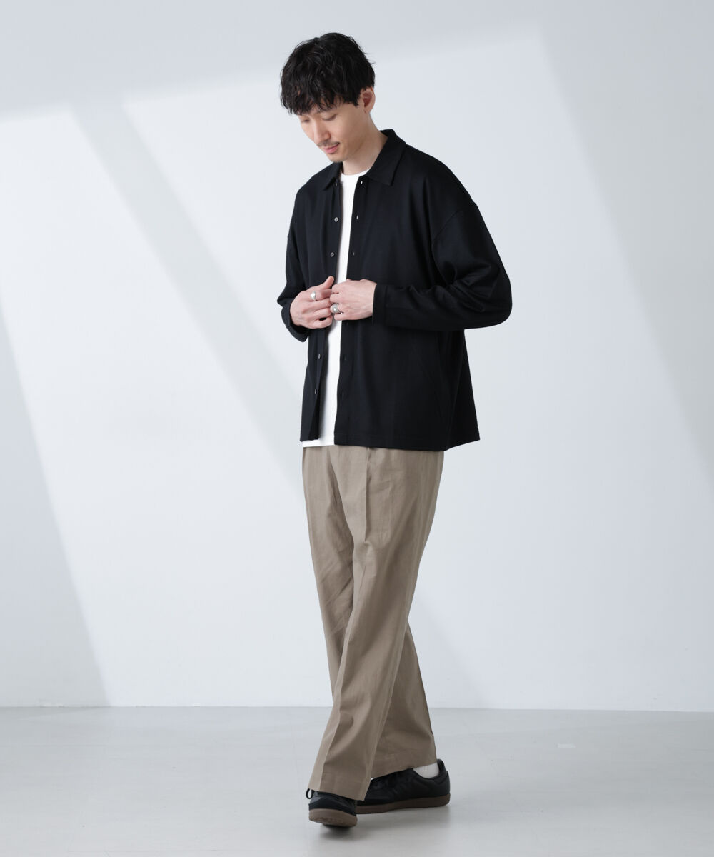 nano･universe「「ALL-DAYS COMFORT 100% WOOL」 シャツカーディガン」|Tシャツ・カットソー|