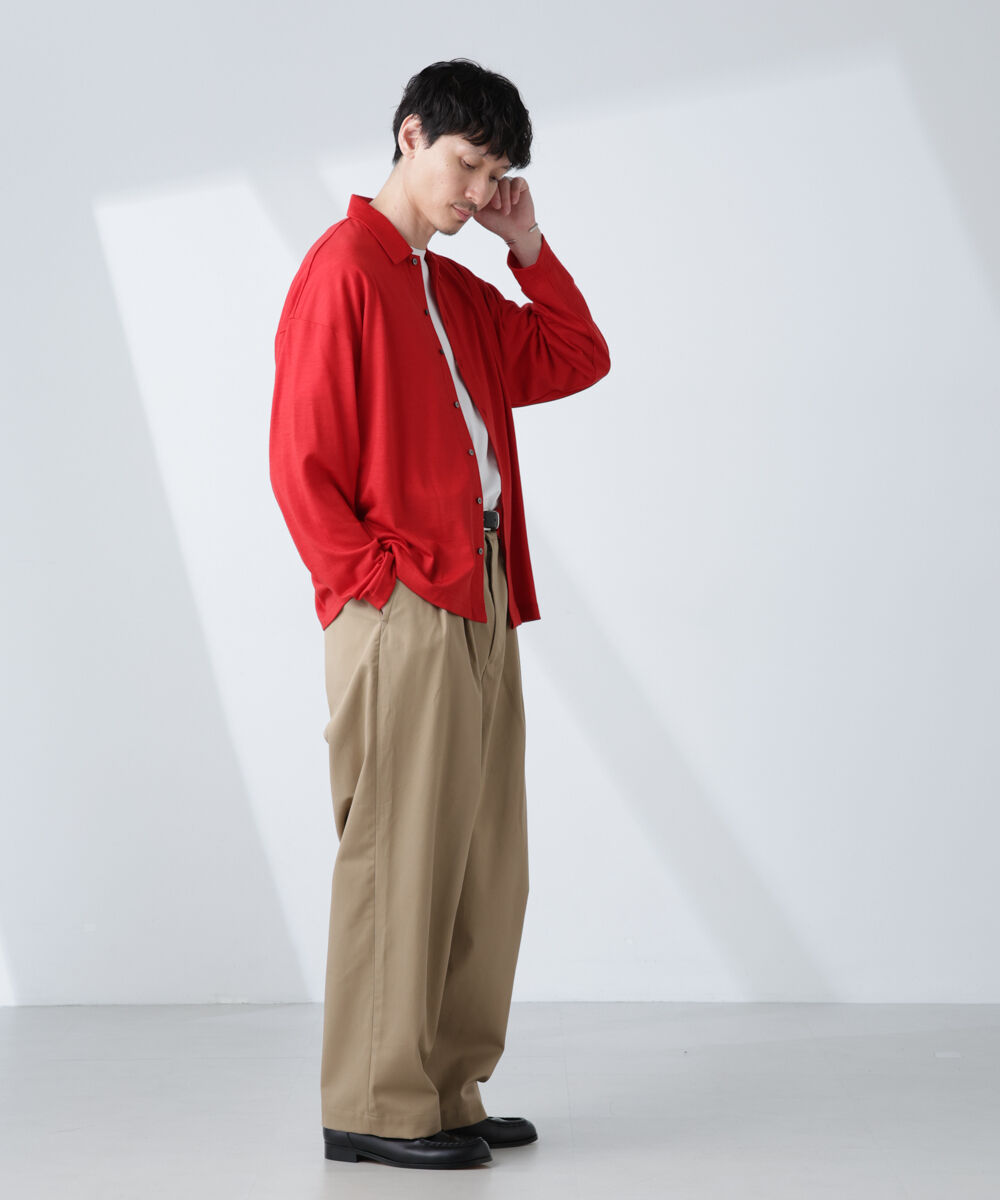 nano･universe「「ALL-DAYS COMFORT 100% WOOL」 シャツカーディガン」|Tシャツ・カットソー|