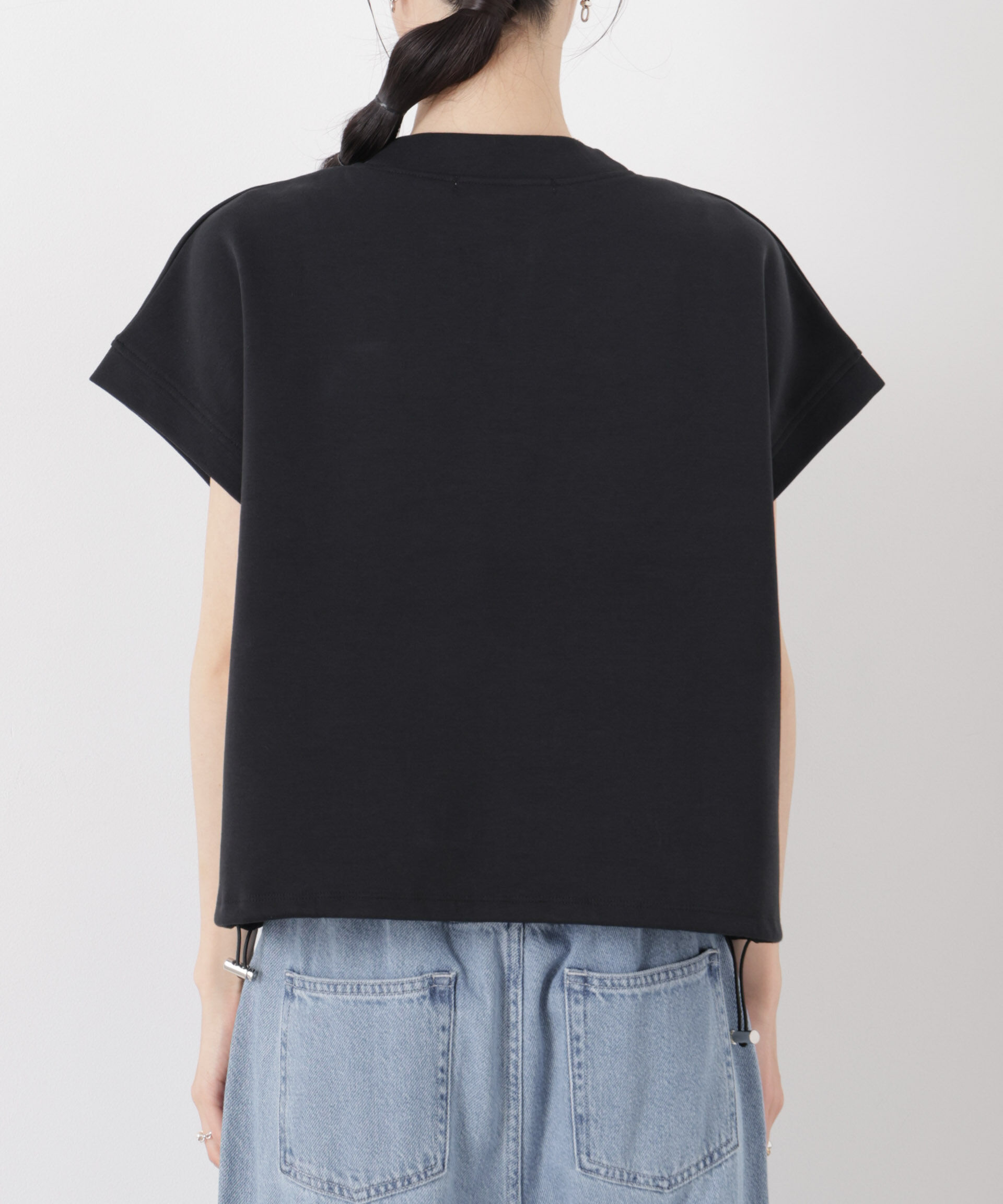 nano･universe「接触冷感ダンボールカットハーフジップトップス(セットアップ可)」|Tシャツ・カットソー|