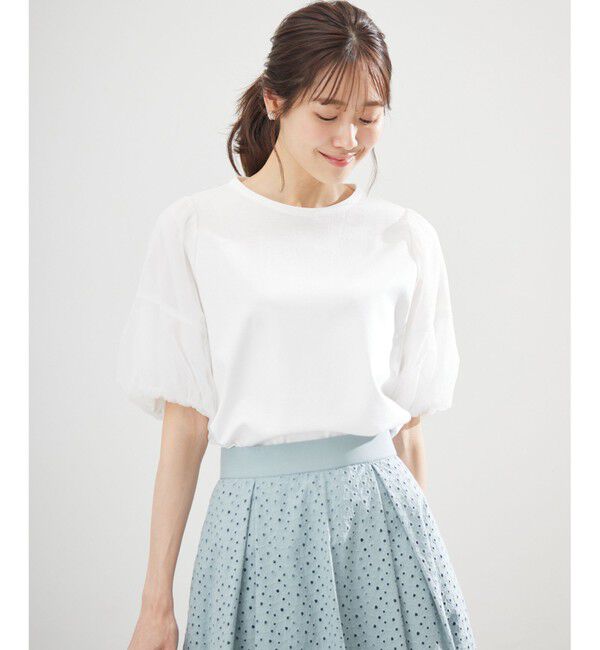 組曲「【WEB限定】チュールポンチドッキング Tシャツ」|Tシャツ・カットソー|