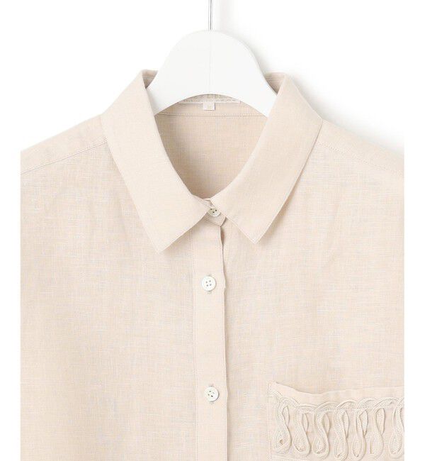 23区「【洗える】LIBECO クロップド シャツ」|シャツ・ブラウス|