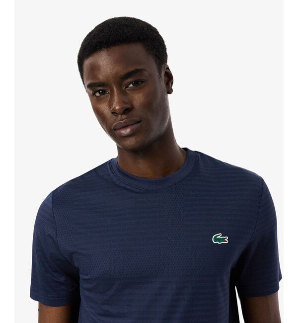LACOSTE「ウルトラドライ コートジャカードジップポロシャツ」|Tシャツ・カットソー|