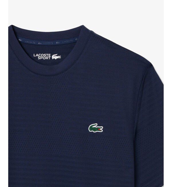LACOSTE「ウルトラドライ コートジャカードジップポロシャツ」|Tシャツ・カットソー|
