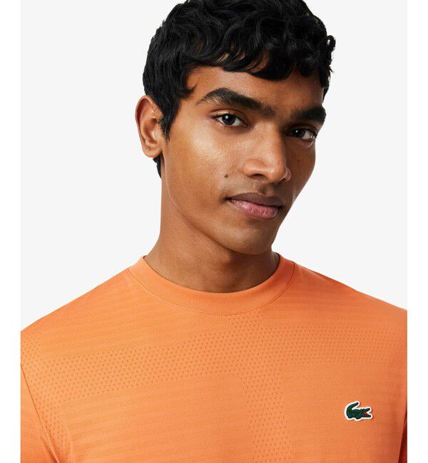 LACOSTE「ウルトラドライ コートジャカードジップポロシャツ」|Tシャツ・カットソー|