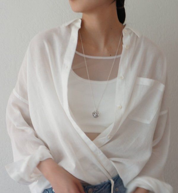 「【earthy_/アーシー】カップ付きチュールタンク」|Tシャツ・カットソー|