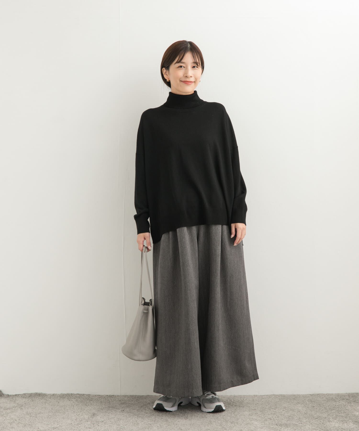 URBAN RESEARCH DOORS「メランジヘリンボーンギャザーワイドパンツ」|その他|