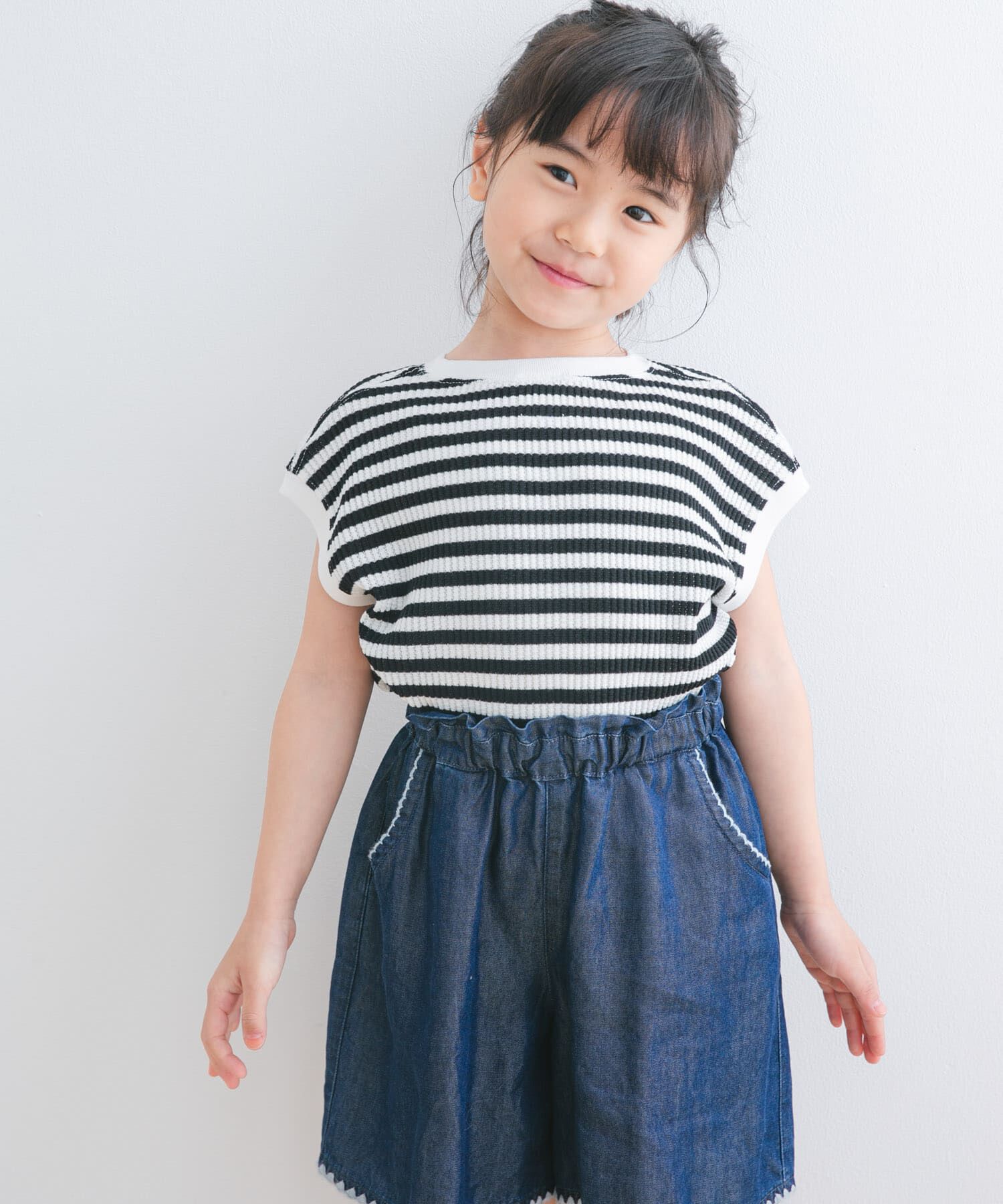 URBAN RESEARCH DOORS「『WEB/一部店舗限定サイズ』変形ワッフルノースリーブプルオーバー(KIDS)」|その他|ブラック系その他