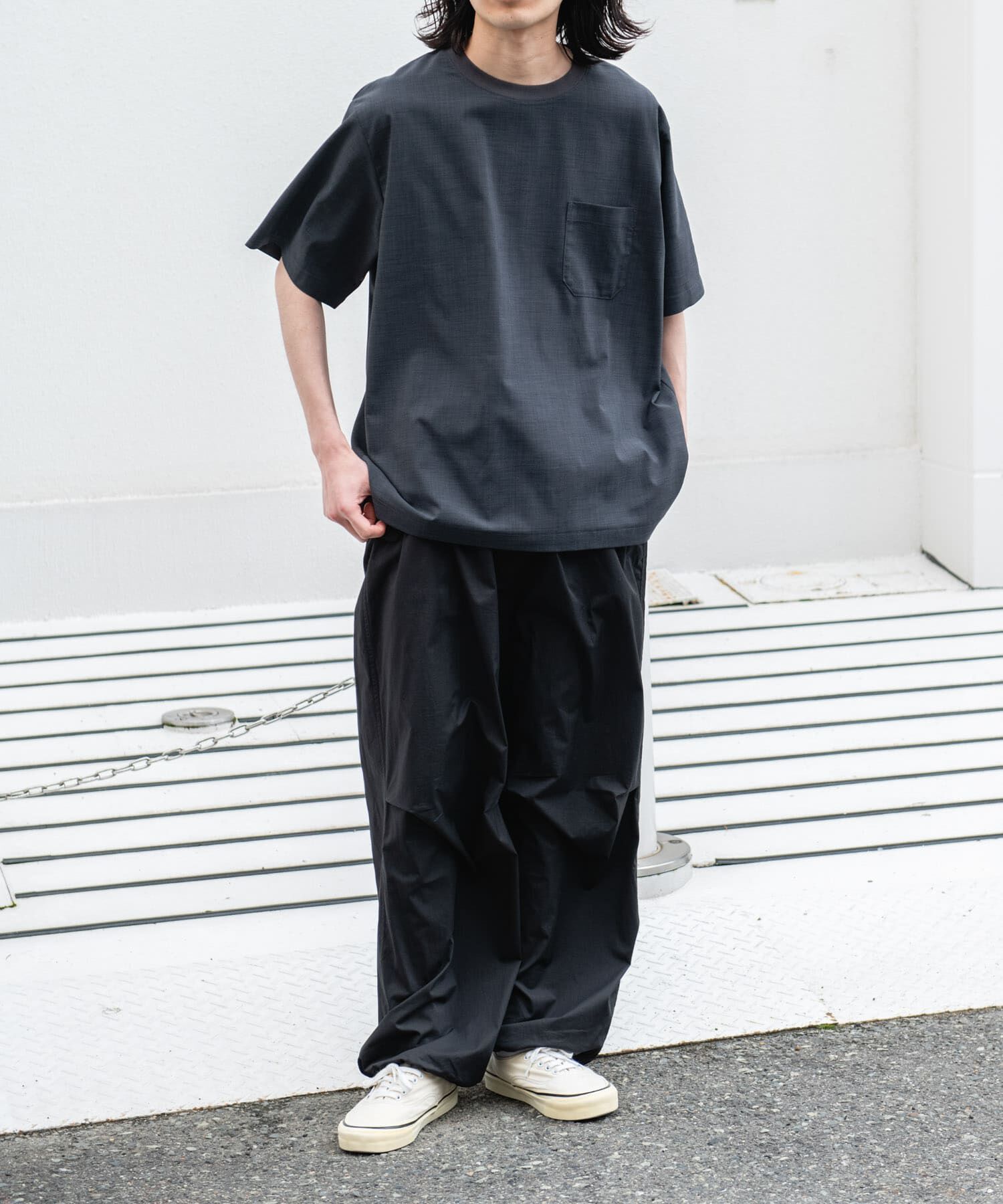 Sonny Label 「『吸水速乾』クイックドライリネンタッチTシャツ」|Tシャツ・カットソー|