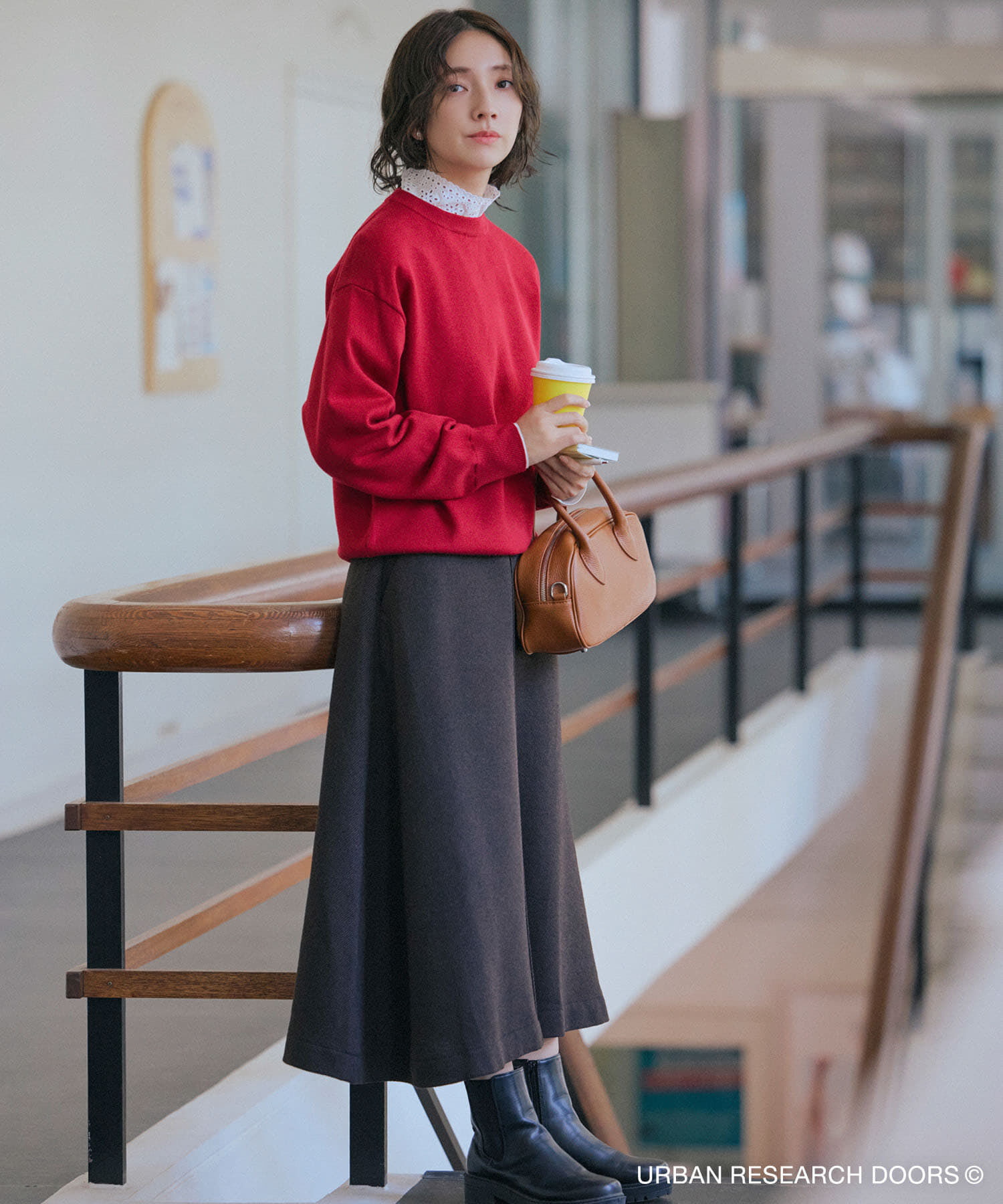 URBAN RESEARCH DOORS「『仁村紗和さん着用』『UR TECH』完声/暖フレアスカート」|スカート|