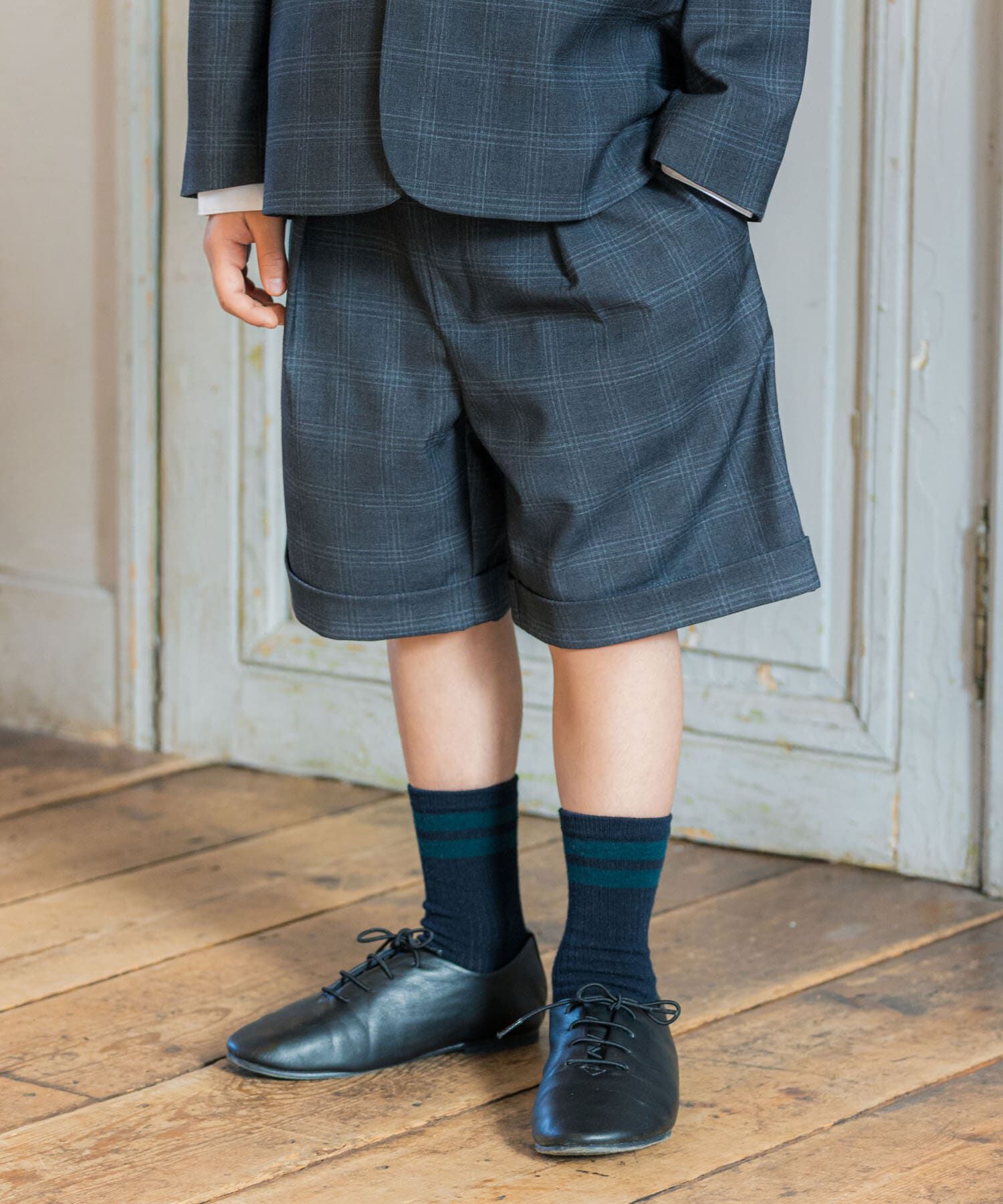 URBAN RESEARCH DOORS「『セットアップ対応』タックスラックスショーツ(KIDS)」|その他|チャコールグレー
