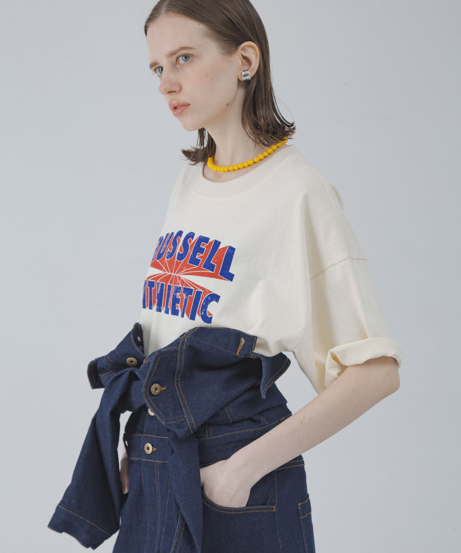 Sonny Label 「『別注』RUSSELL ATHLETIC&times;Sonny Label　ロゴプリントTシャツ」|Tシャツ・カットソー|
