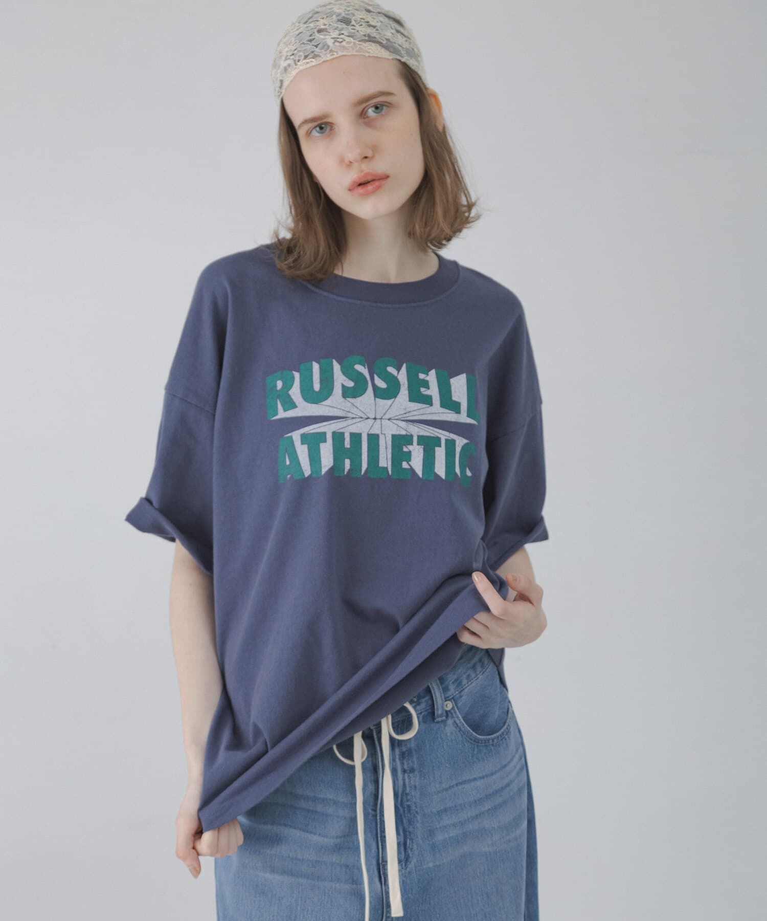 Sonny Label 「『別注』RUSSELL ATHLETIC&times;Sonny Label　ロゴプリントTシャツ」|Tシャツ・カットソー|