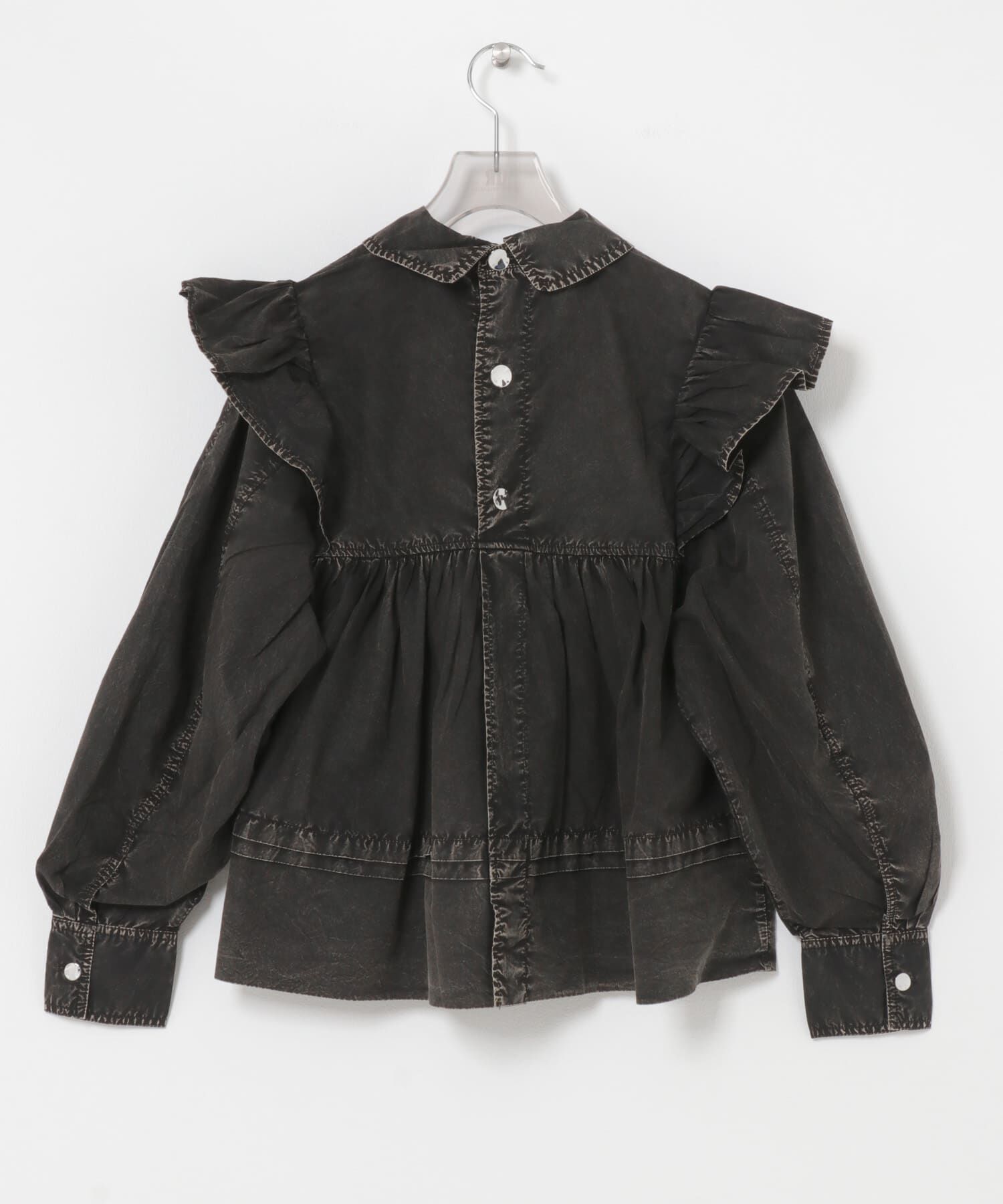 URBAN RESEARCH「GANNI　GARMENT DYED FRILL BLOUSE」|シャツ・ブラウス|