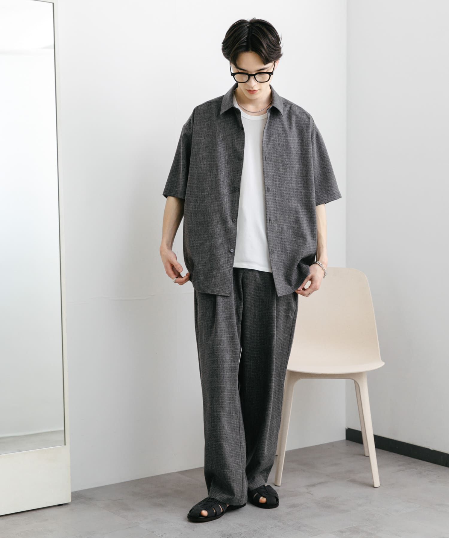 SENSE OF PLACE by URBAN RESEARCH「メランジタックワイドパンツ」|その他|
