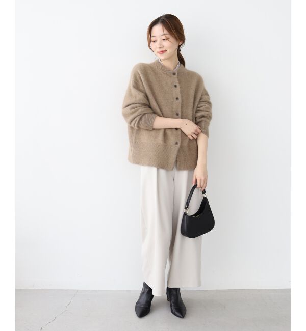 le.coeur blanc「ウールライクウエストデザインワイドクロップドパンツ」|その他|