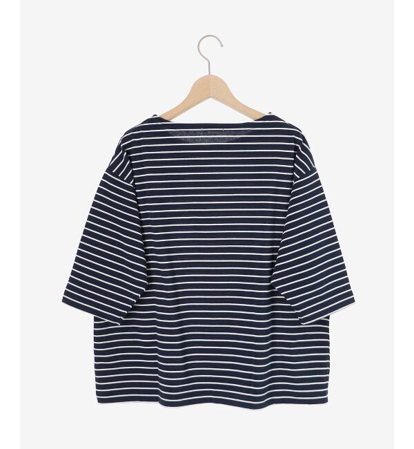 le.coeur blanc「ボーダーモチーフ刺繍カットソー」|Tシャツ・カットソー|