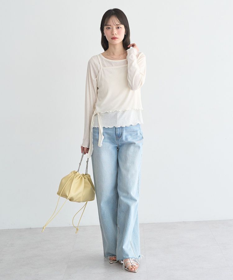 earth music&ecology「【SET】ツイストキャミレイヤードカットソー」|Tシャツ・カットソー|