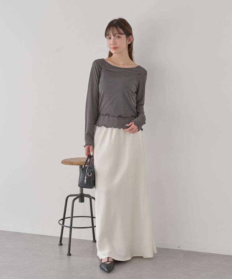 earth music&ecology「【SET】ツイストキャミレイヤードカットソー」|Tシャツ・カットソー|