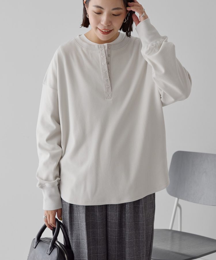 AMERICAN HOLIC「ソフトタッチヘンリーネックプルオーバー」|Tシャツ・カットソー|
