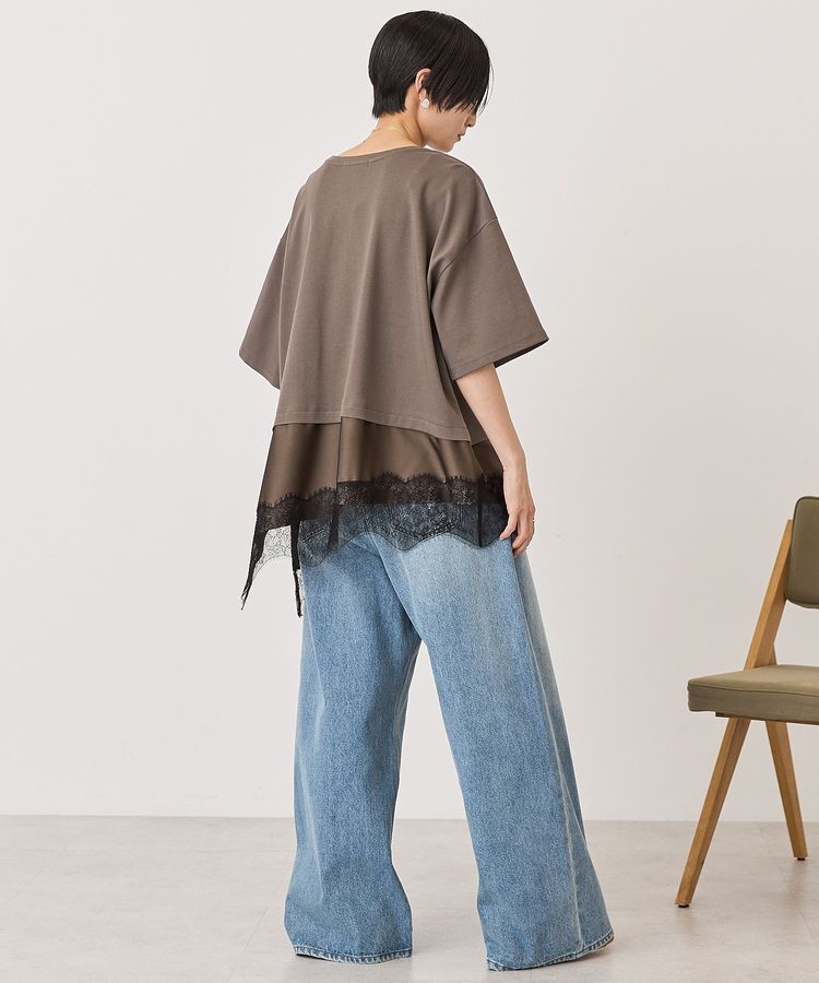 AMERICAN HOLIC「レースドッキングTシャツ」|Tシャツ・カットソー|