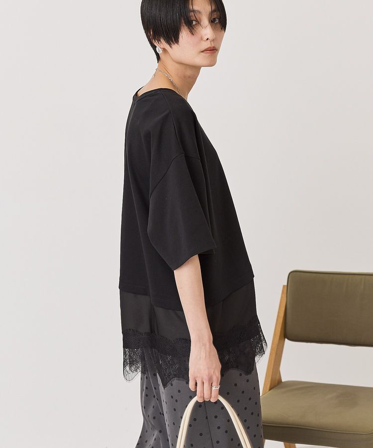 AMERICAN HOLIC「レースドッキングTシャツ」|Tシャツ・カットソー|
