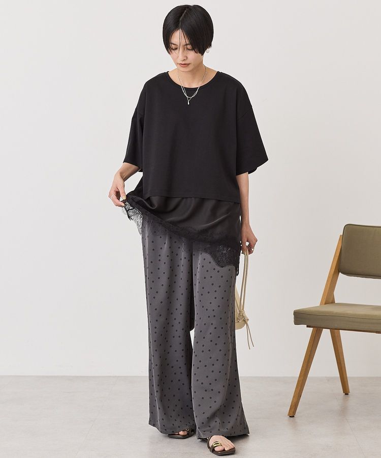 AMERICAN HOLIC「レースドッキングTシャツ」|Tシャツ・カットソー|