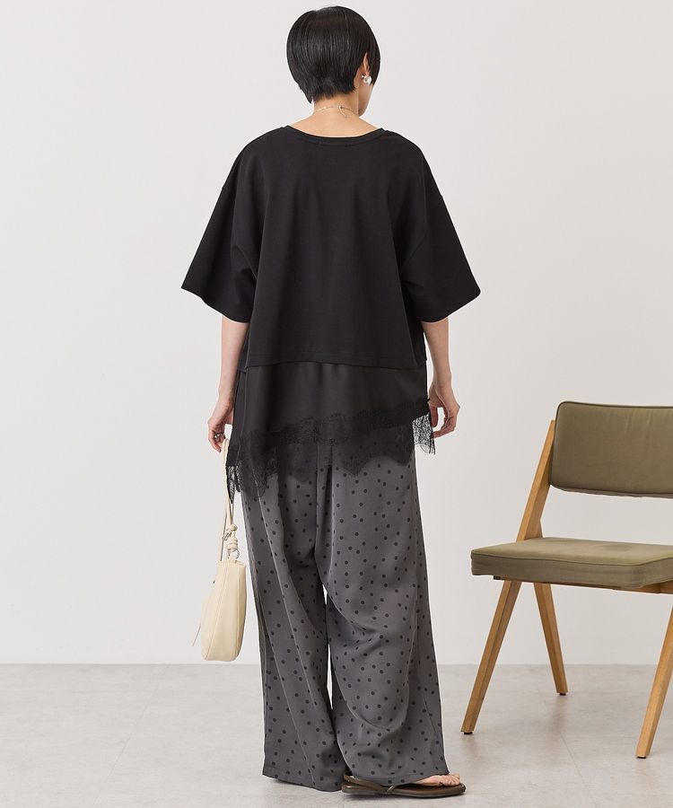 AMERICAN HOLIC「レースドッキングTシャツ」|Tシャツ・カットソー|