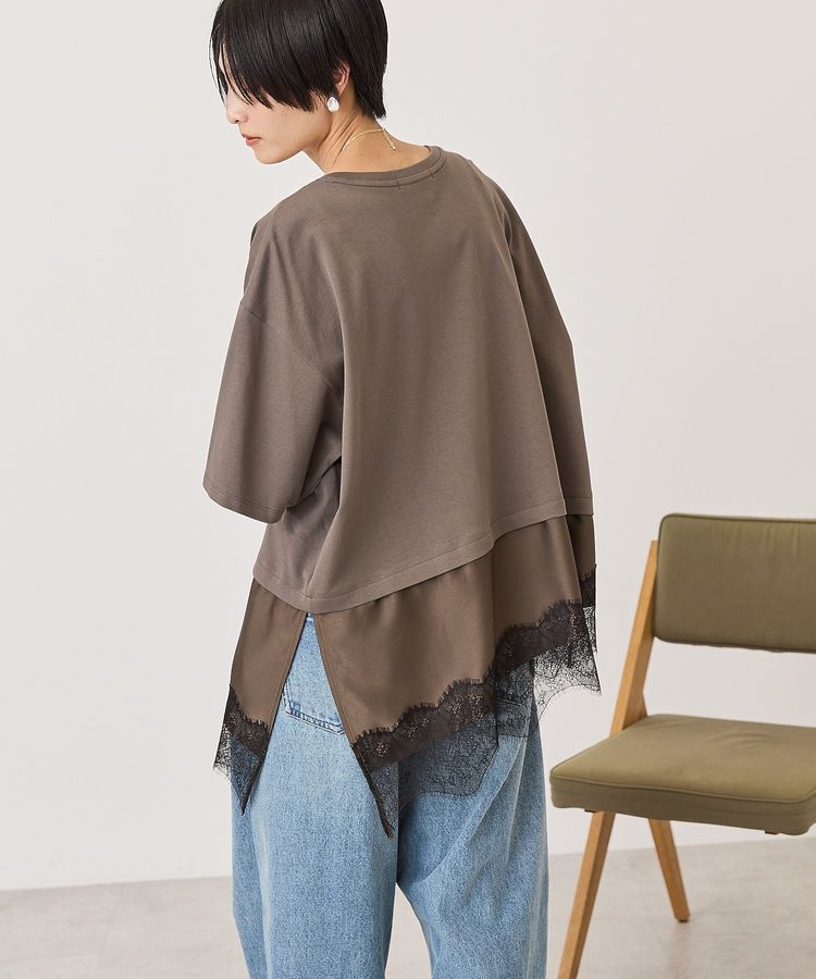 AMERICAN HOLIC「レースドッキングTシャツ」|Tシャツ・カットソー|