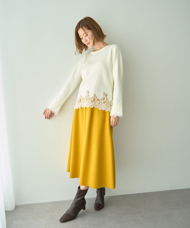 YECCA VECCA「レースヘムニット」|ニット・セーター|
