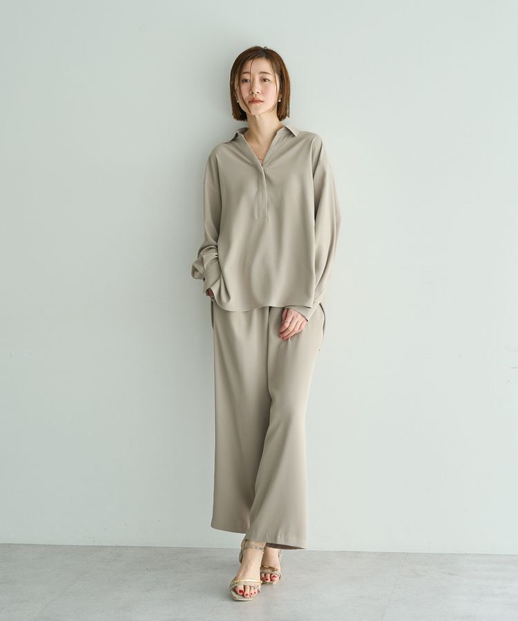 YECCA VECCA「【2点SET】スキッパーデザインセットアップ」|オールインワン|
