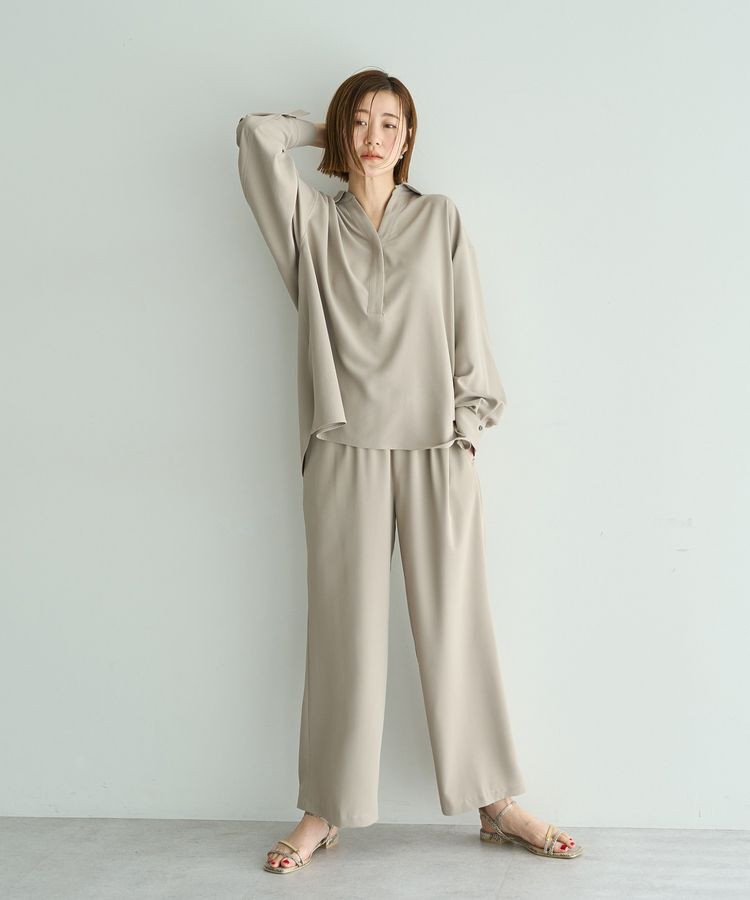 YECCA VECCA「【2点SET】スキッパーデザインセットアップ」|オールインワン|