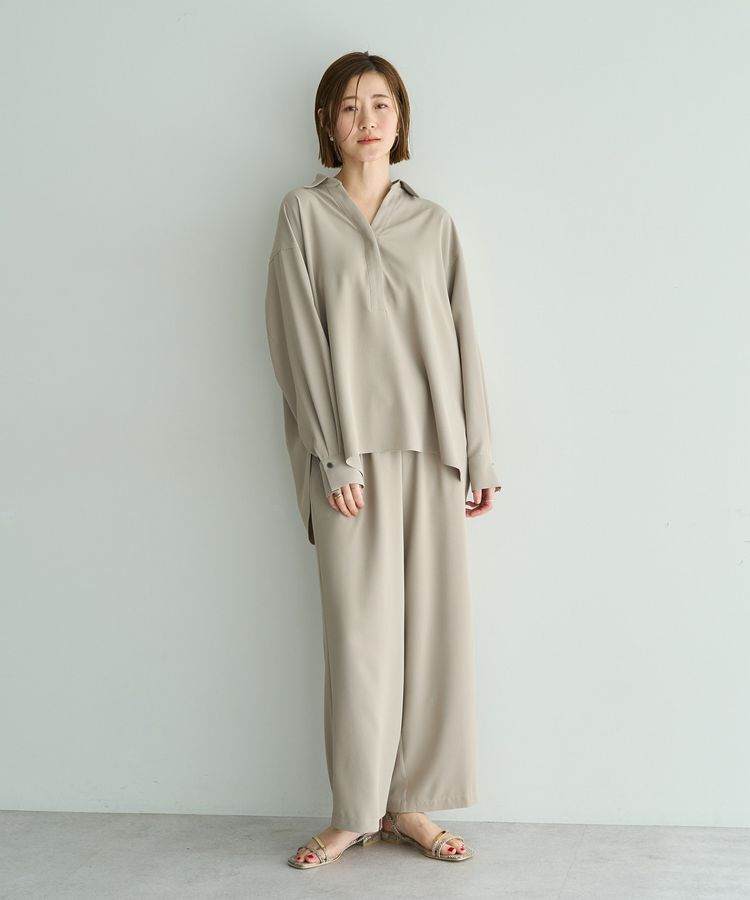 YECCA VECCA「【2点SET】スキッパーデザインセットアップ」|オールインワン|