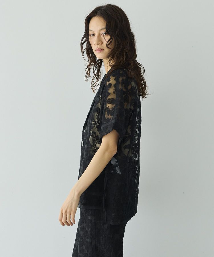 GARAGE OF GOOD CLOTHING「クロスステッチ刺繍ハーフスリーブジャケット」|テーラードジャケット|
