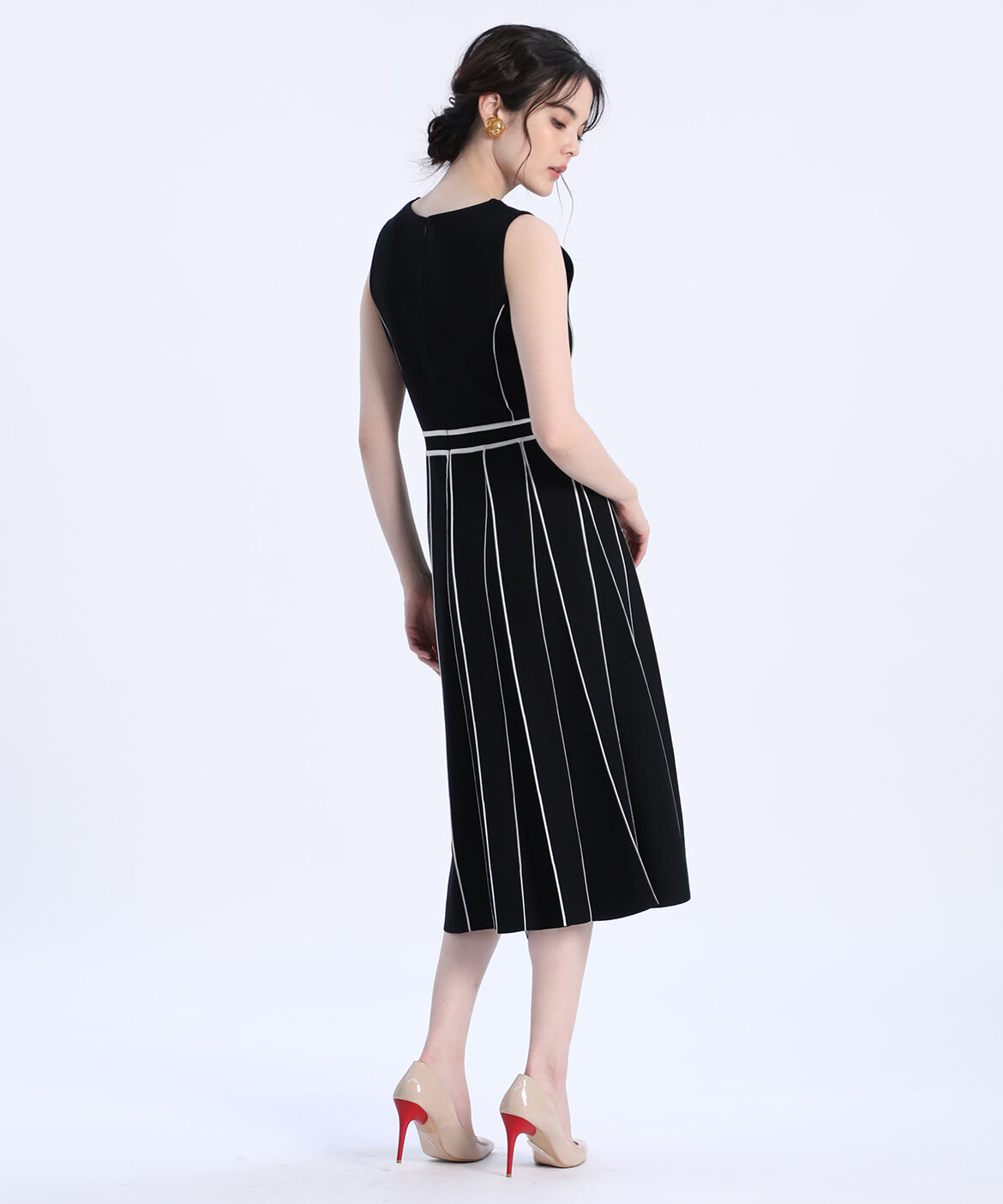 Maglie le cassetto「《M Maglie le cassetto》ラインニットワンピース」|ワンピース|