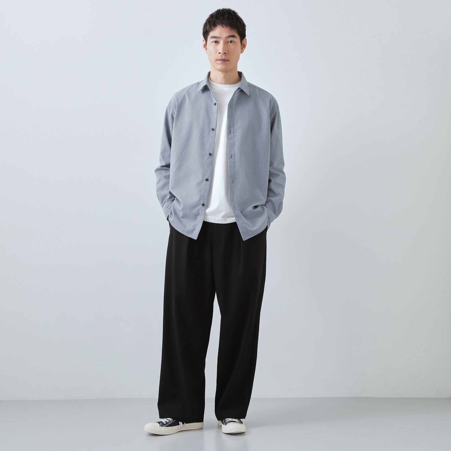 THE SHOP TK「【半歩先のオシャレ】バレルレッグ パンツ 洗濯機OK」|その他|