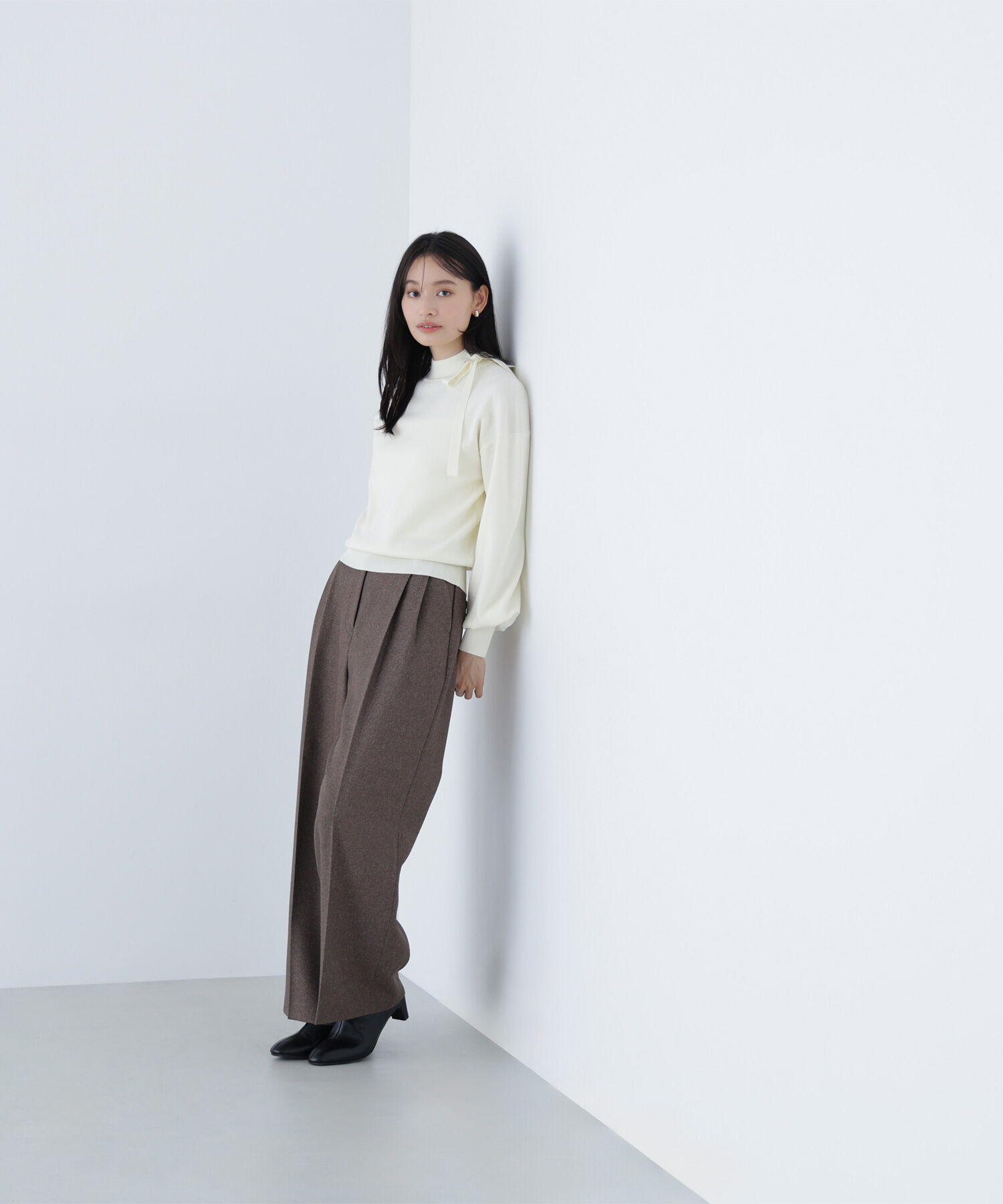  「サイドナローリボンニット」|ニット・セーター|