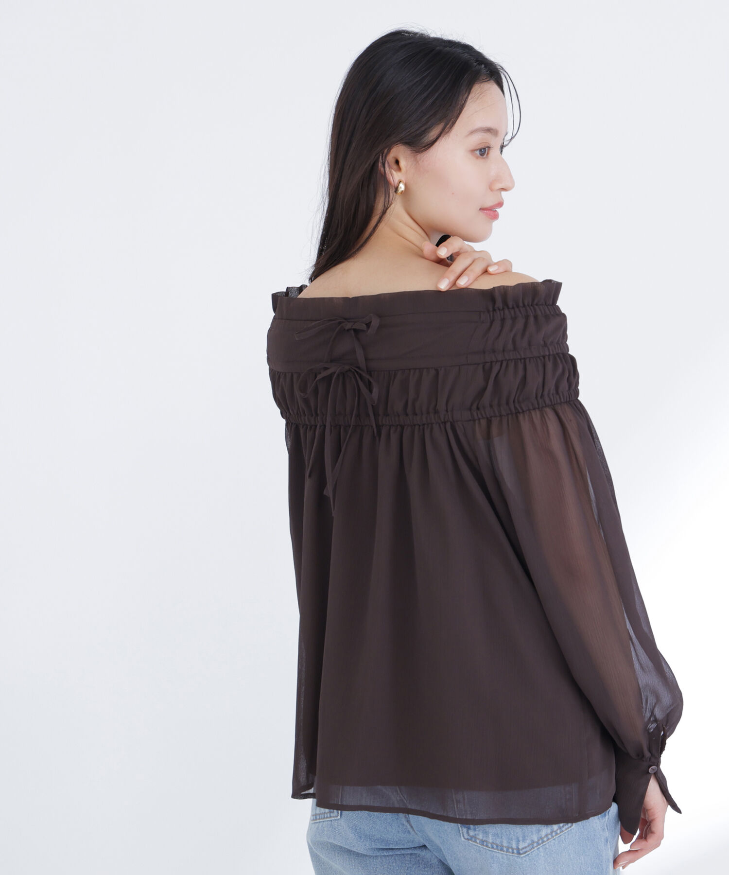  「シャーリングショルダーブラウス」|シャツ・ブラウス|