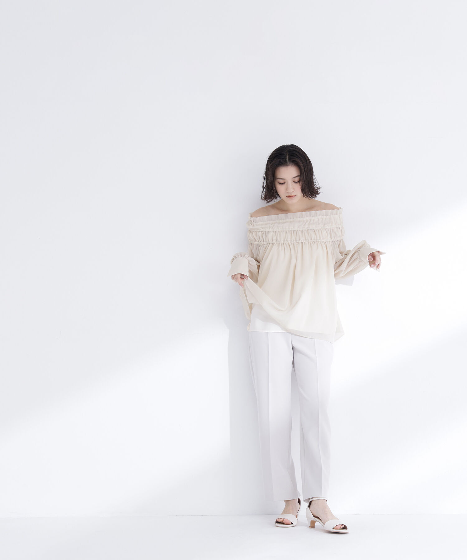  「シャーリングショルダーブラウス」|シャツ・ブラウス|